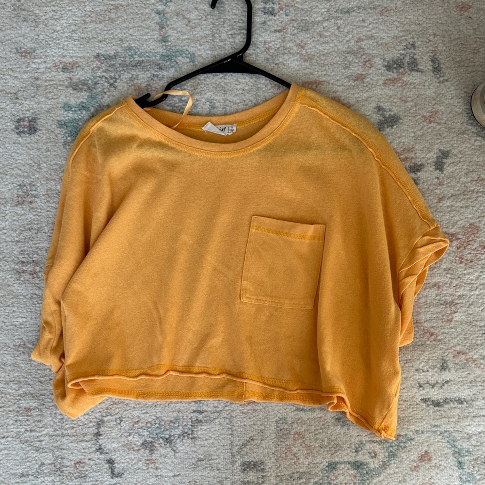 Cropped T-Shirt with Pocket